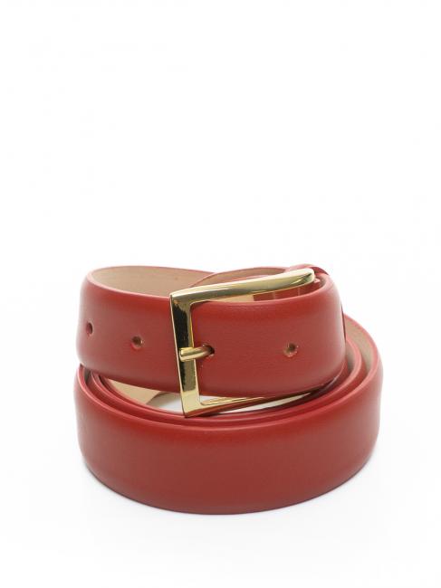 LESAC Cintura in pelle liscia  pomidor - Paski