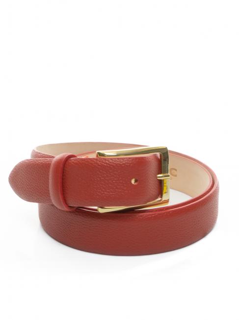 LESAC Cintura in pelle palmellata  pomidor - Paski