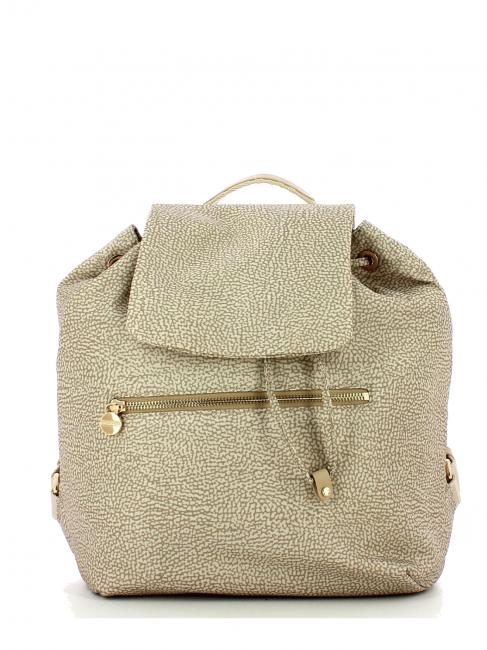 BORBONESE MEDIUM ECO LINE Plecak piasek - Torby damskie