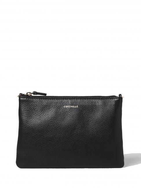 COCCINELLE BEST CROSSBODY Skórzana mini torebka Czarny - Torby damskie