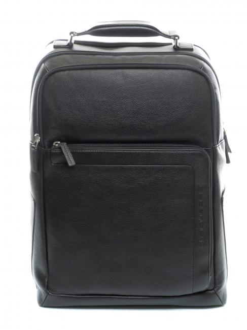 PIQUADRO X1 Plecak skórzany, uchwyt na laptopa 15,6" Czarny - Plecaki na laptopa do pracy