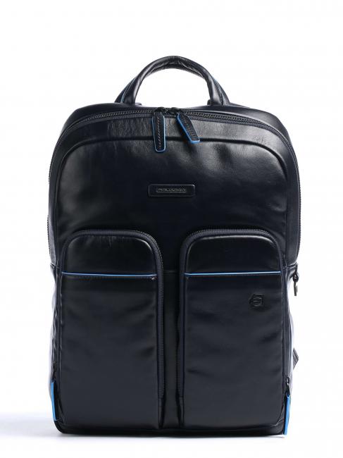 PIQUADRO BLUE SQUARE Revamp Plecak na laptopa 14", skóra niebieski - Plecaki na laptopa do pracy
