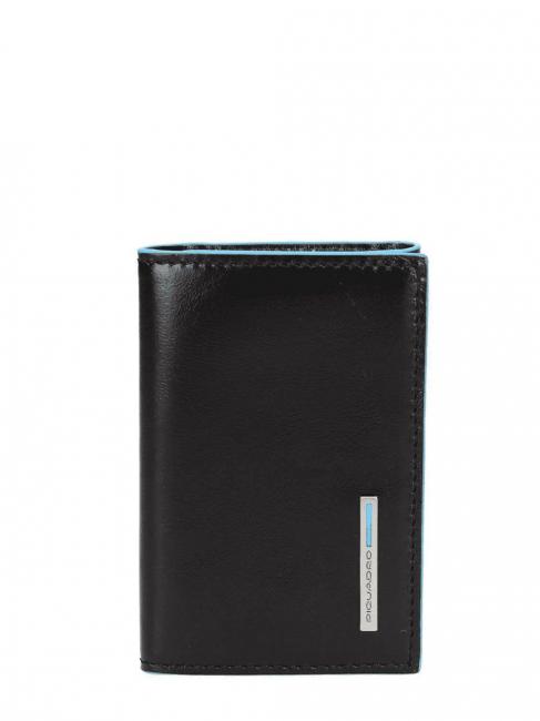PIQUADRO BLUE SQUARE Etui na klucze skórzane Czarny - Brelok