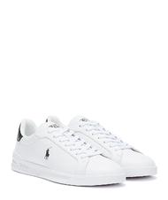 RALPH LAUREN HERITAGE COURT II NAPPA Sk&oacute;rzane trampki męskie biały/czarny - Buty męskie - 1