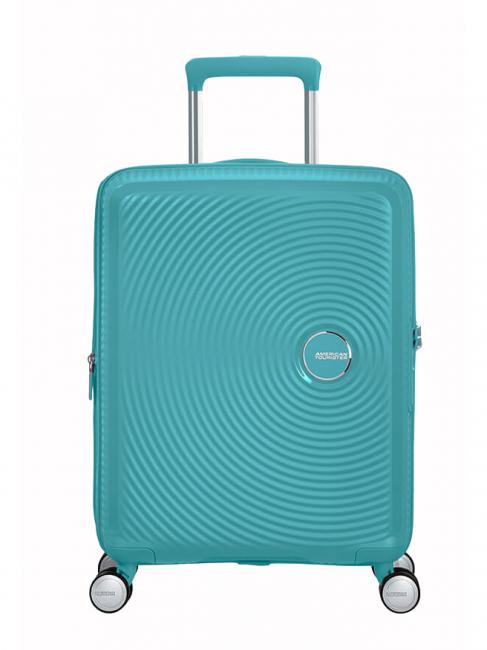 AMERICAN TOURISTER SOUNDBOX Mały wózek rozszerzalny tonik turkusowy - Bagaż podręczny