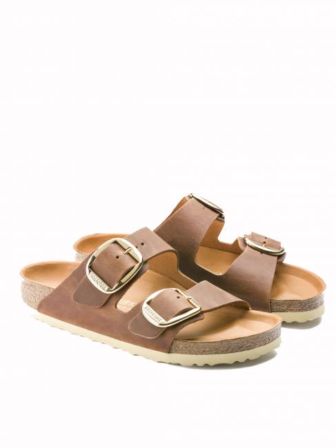 BIRKENSTOCK ARIZONA BIG BUCKLE Sandały ze skóry olejowanej koniak - Buty uniseks