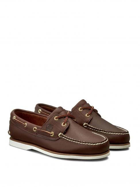 TIMBERLAND 2 EYE BOAT Skórzane buty żeglarskie brązowy - Buty męskie