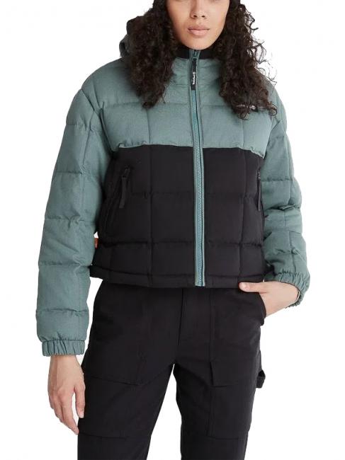 TIMBERLAND HOODER PUFFER Kurtka pikowana ECO balsam zielony/czarny - Kurtki damskie