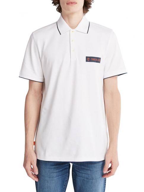 TIMBERLAND CARRIER Polo bawełniane biały - Polo męskie