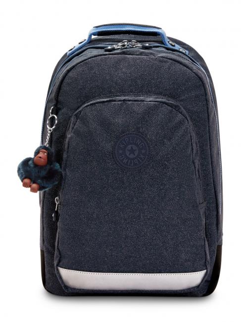 KIPLING CLASS ROOM Plecak na laptopa 15" prawdziwy niebieski brokat - Plecaki szkolne i rekreacyjne