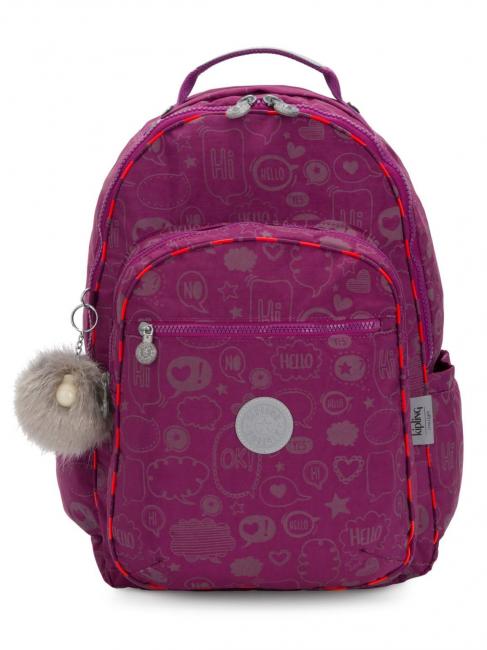 KIPLING SEOUL Plecak na laptopa 15" oświadczenie latarka - Plecaki szkolne i rekreacyjne