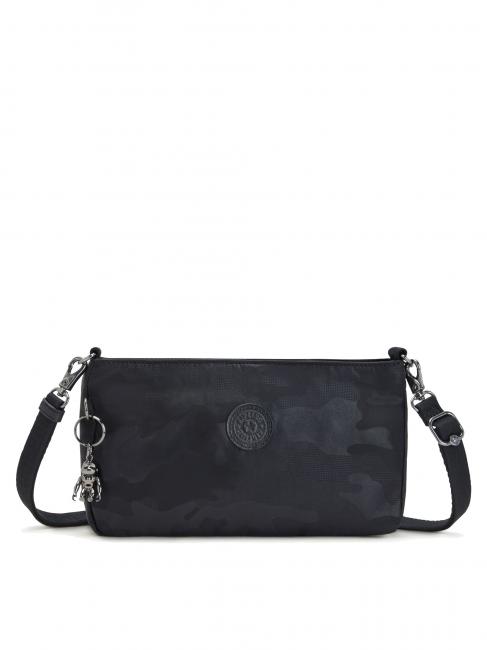 KIPLING MASHA Mała torba na ramię czarny kamuflażowy wzór - Torby damskie