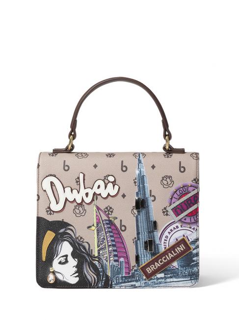 BRACCIALINI CARTOLINE DUBAI Torba na ramię aktówka Kaprys - Torby damskie