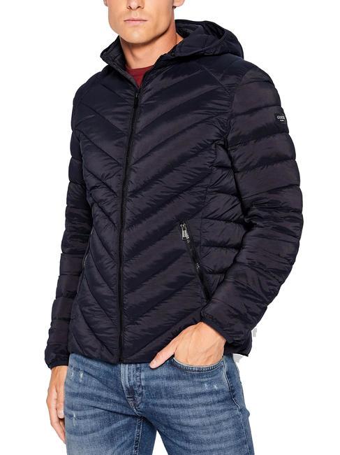 GUESS Giacca stretch con cappuccio  inteligentnyniebieski - Kurtki męskie