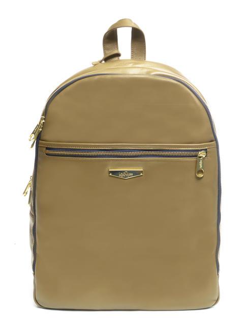KIPLING NEW DEEDA Plecak na laptopa 15" złoty liść - Plecaki na laptopa do pracy