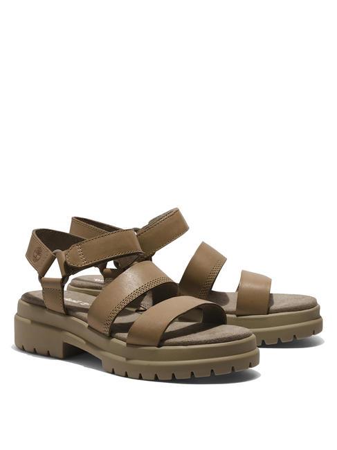TIMBERLAND LONDON VIBE 3 BANDS Sandały skórzane pieprz cytrynowy - Buty damskie