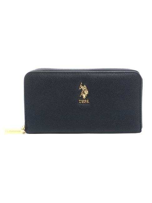 U.S. POLO ASSN. NEW JONES Portfel zapinany na suwak GRANATOWY - Portfele damskie