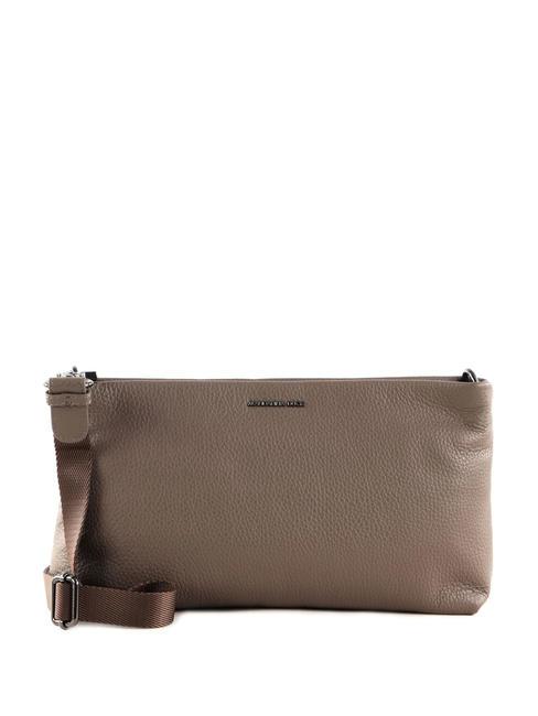 MANDARINA DUCK MELLOW Prostokątna skórzana torba glina - Torby damskie
