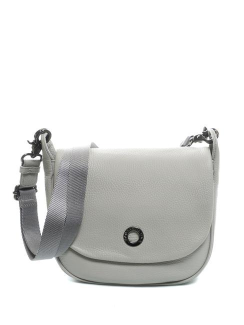 MANDARINA DUCK MELLOW Mała skórzana torba na ramię perła - Torby damskie