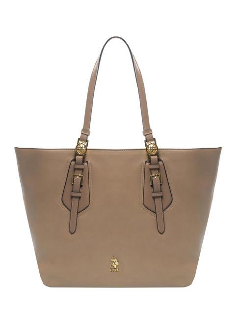 U.S. POLO ASSN. FOREST Torba na zakupy jasny szary - Torby damskie