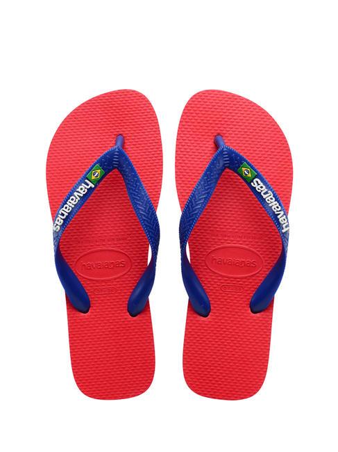 HAVAIANAS BRASIL LOGO Klapki  rubinowoczerwony/rubinowoczerwony - Buty uniseks