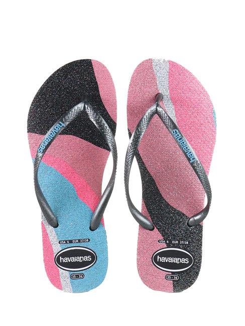 HAVAIANAS PALETTE GLOW Klapki CZARNY - Buty damskie
