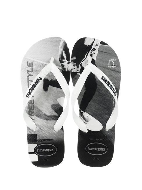 HAVAIANAS HYPE Klapki biały/biały/czarny/czarny - Buty męskie