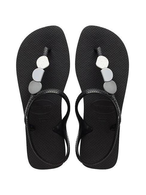 HAVAIANAS FLASH URBAN PLUS Klapki z ozdobami czarny czarny - Buty damskie