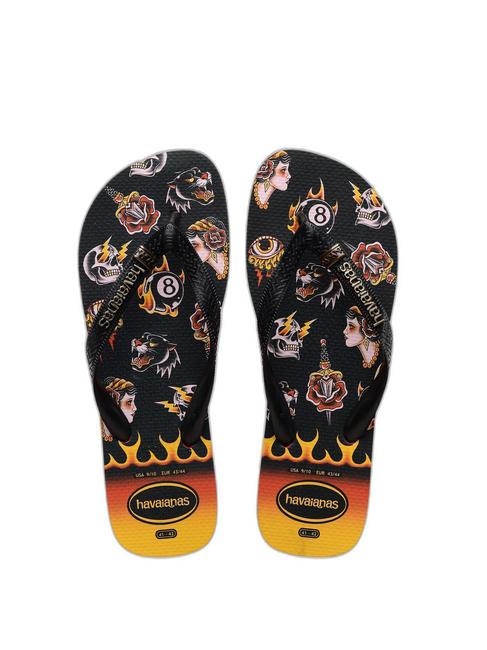 HAVAIANAS TOP TRIBO Klapki rubinowo-czerwony/czarny - Buty męskie