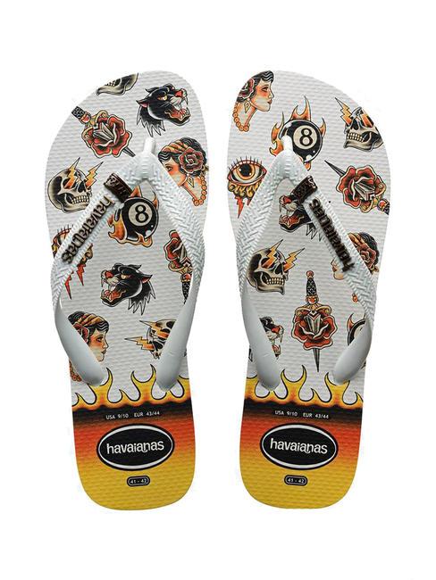 HAVAIANAS TOP TRIBO Klapki biały/biały - Buty męskie