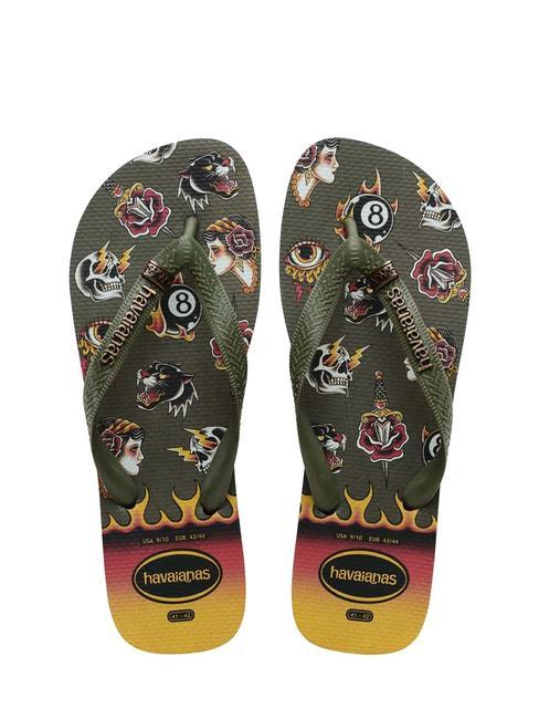 HAVAIANAS TOP TRIBO Klapki czarny/mech - Buty męskie