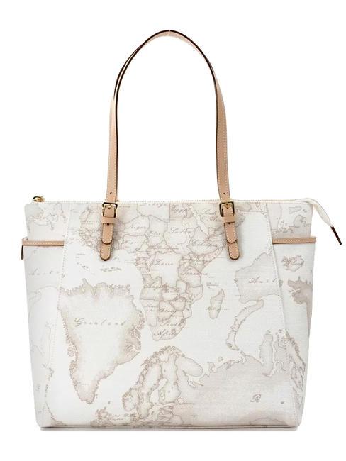 ALVIERO MARTINI PRIMA CLASSE GEO WHITE Duża torba na ramię biały - Torby damskie
