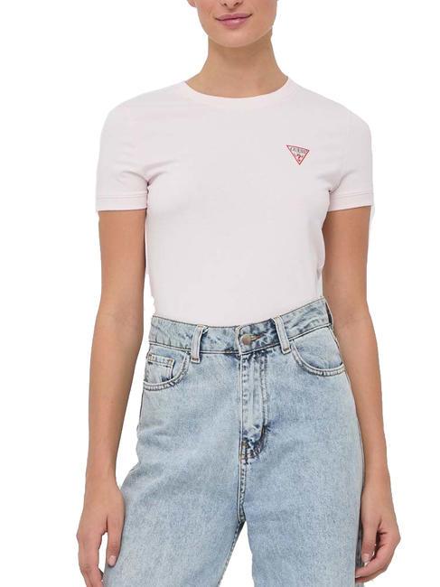 GUESS MINI TRIANGLE Koszulka typu slim-fit dyskretny róż - Koszulki i topy damskie