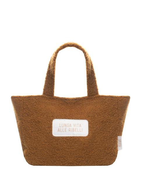 MINIPA' TEDDY COLLECTION Torba typu tote z efektem futra brązowy - Torby i akcesoria dla dzieci