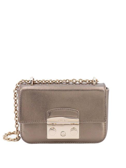 FURLA METROPOLIS Mała torba na ramię kolor złoty brązowy - Torby damskie