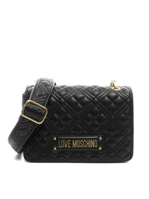 LOVE MOSCHINO QUILTED Pikowana torba na ramię Czarny - Torby damskie