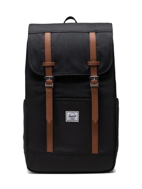 HERSCHEL RETREAT Plecak na laptopa 15,6" CZARNY - Plecaki szkolne i rekreacyjne