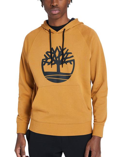 TIMBERLAND TREE LOGO Bluza z kapturem but pszeniczny/czarny - Bluzy męskie