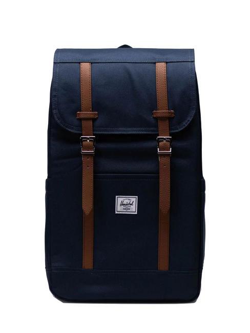 HERSCHEL RETREAT Plecak na laptopa 15,6" granatowy - Plecaki szkolne i rekreacyjne