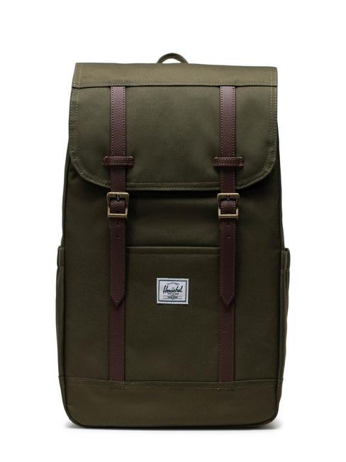 HERSCHEL RETREAT Plecak na laptopa 15,6" bluszcz - Plecaki szkolne i rekreacyjne