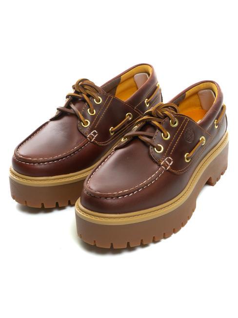 TIMBERLAND BOAT Wysokie skórzane buty żeglarskie piwo korzenne - Buty damskie