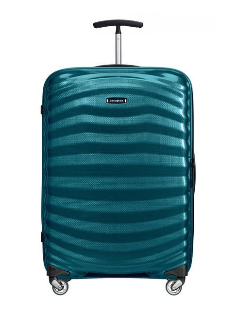 SAMSONITE LITE-SHOCK Bardzo duży, ultralekki wózek niebieski benzynowy - Wózki twarde