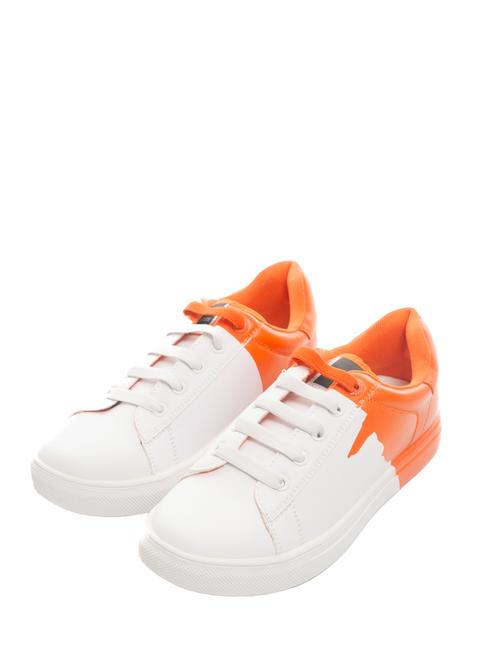TRUSSARDI DEREK Trampki dziecięce biały/pomarańczowy - Buty dziecięce