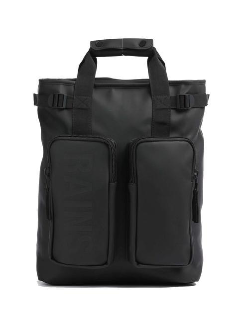 RAINS TEXEL TOTE Wodoodporny plecak czarny - Plecaki na laptopa do pracy