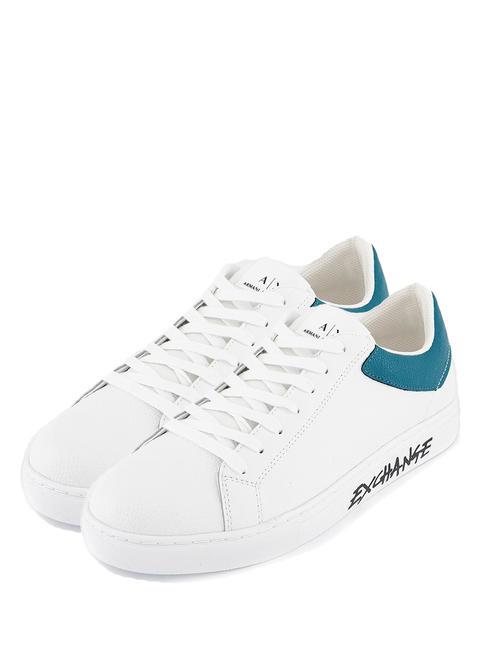 ARMANI EXCHANGE Sneaker pelle Sneakers optyczna biel+jezioro - Buty damskie