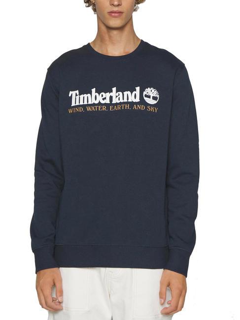 TIMBERLAND WWES Bluza z okrągłym dekoltem i napisem ciemny szafirbiały - Bluzy męskie