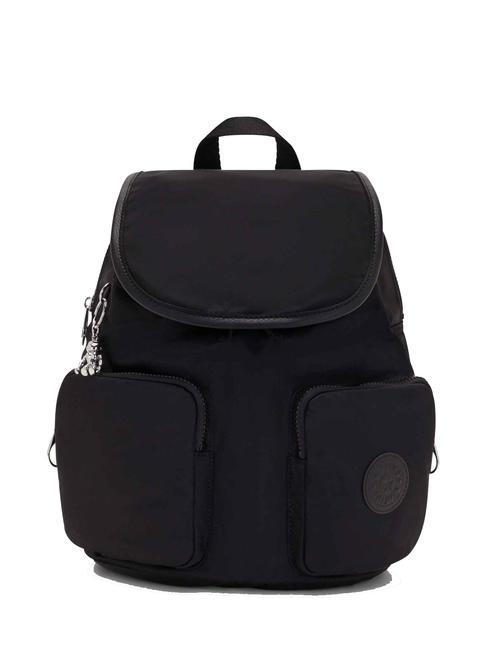 KIPLING NEW CITY PACK S Plecak z klapką pakka czarna - Plecaki szkolne i rekreacyjne