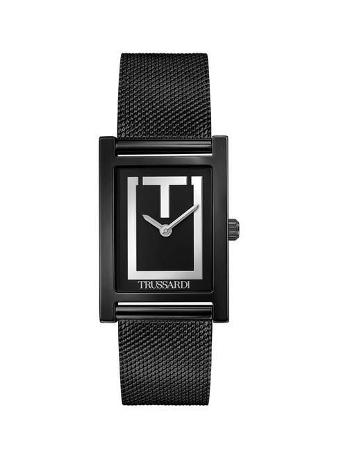 TRUSSARDI T-STRICT Tylko czas oglądania Czarny - Zegary