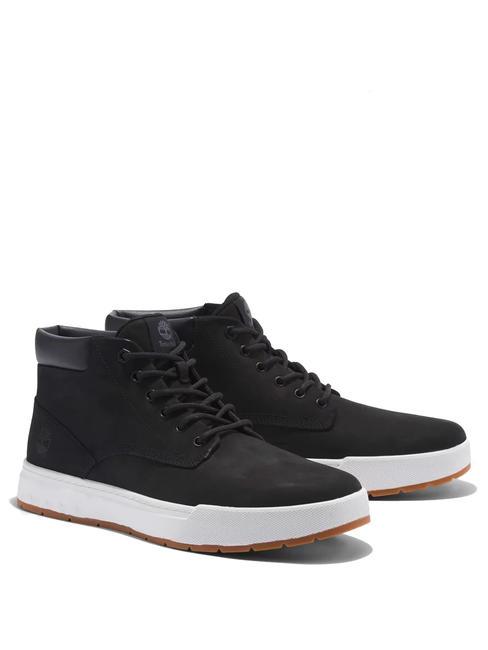 TIMBERLAND CHUKKA MAPLE GROVE Buty sportowe za kostkę z nubuku CZARNY ODRZUT - Buty męskie