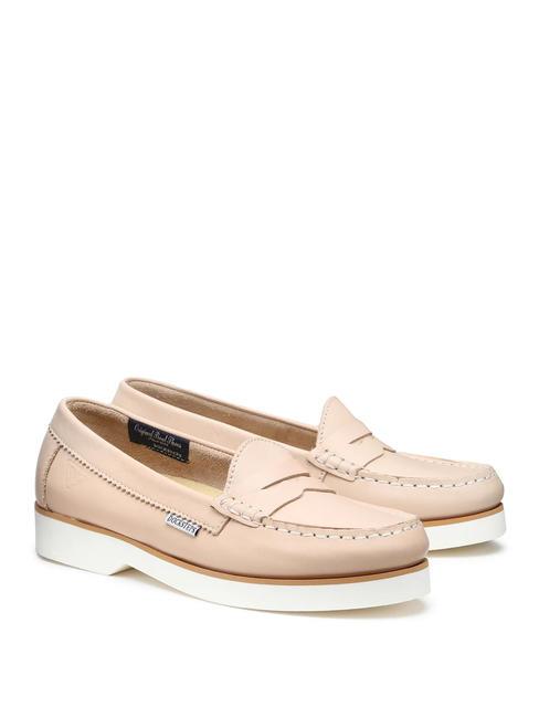 DOCKSTEPS LOMA 1510 Skórzany but żeglarski krem - Buty damskie
